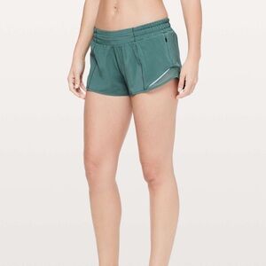lululemon athletica Women's Hotty Hot Shorts II 2.5” - Green Smoke